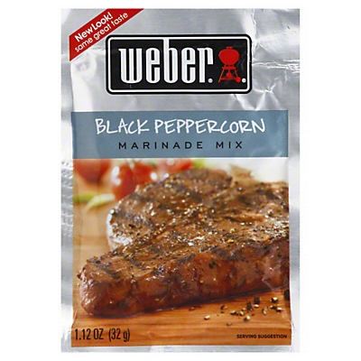 slide 1 of 1, Weber Black Peppercorn Marinade Mix, 1.12 oz