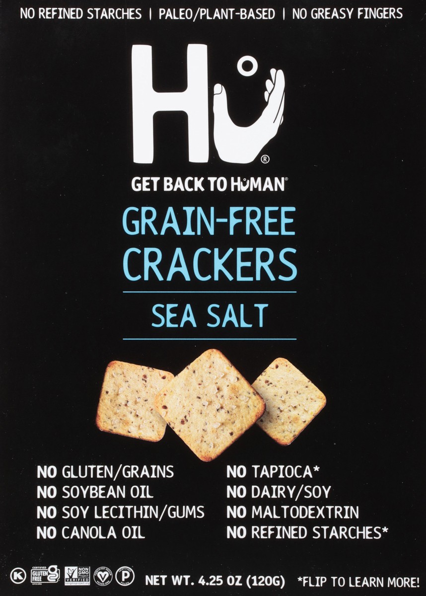 slide 6 of 9, Hu Sea Salt Grain Free Crackers, 4.25 oz