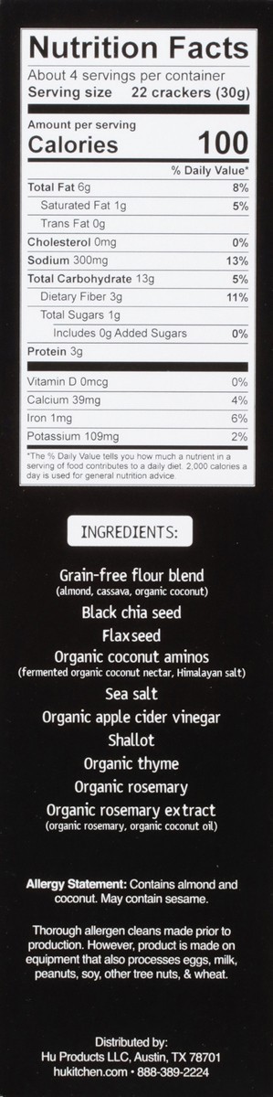 slide 8 of 9, Hu Sea Salt Grain Free Crackers, 4.25 oz