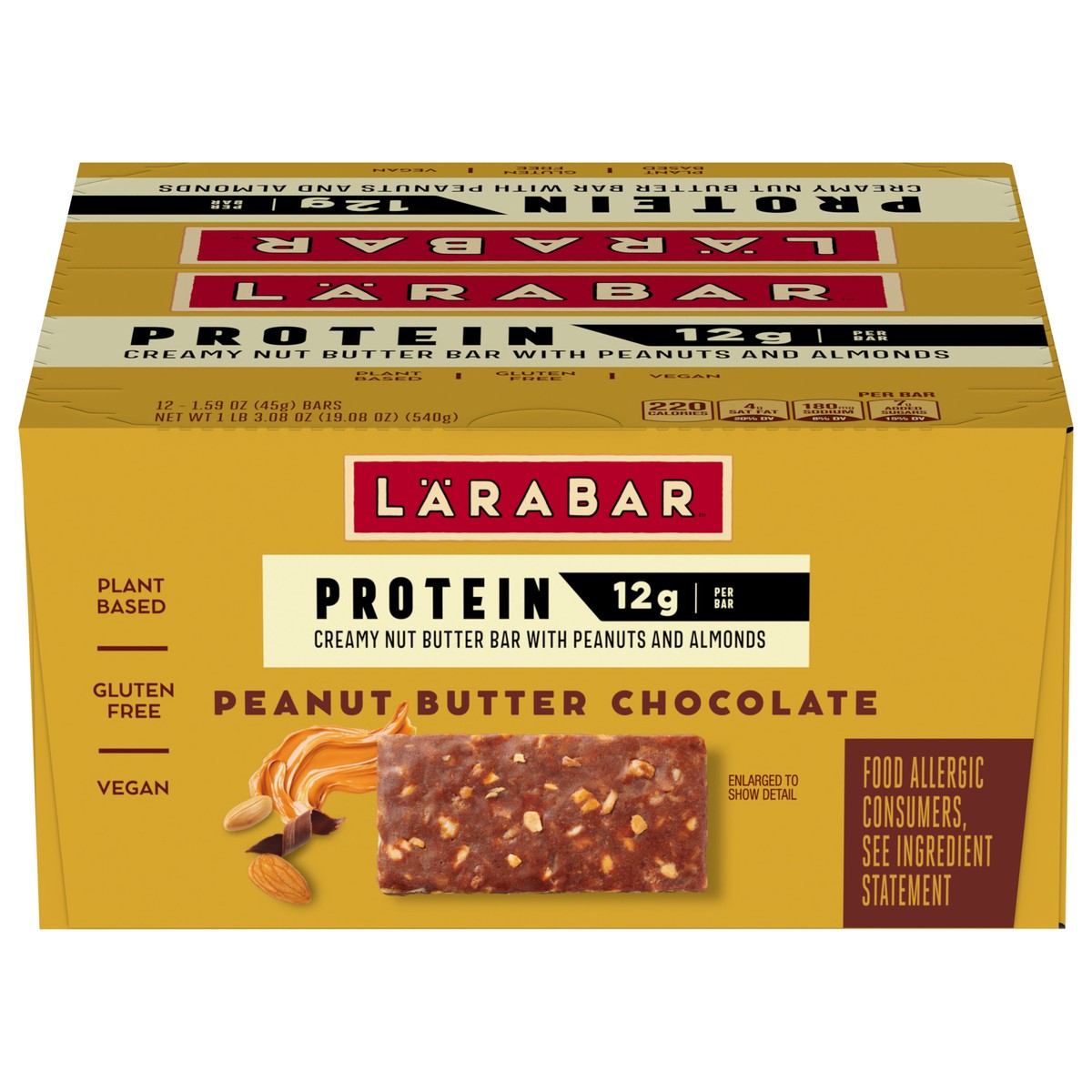 slide 1 of 12, Larabar™ Peanut Butter Chocolate Creamy Nut Butter Protein Bars, 12 ct / 1.59 oz, 12 ct