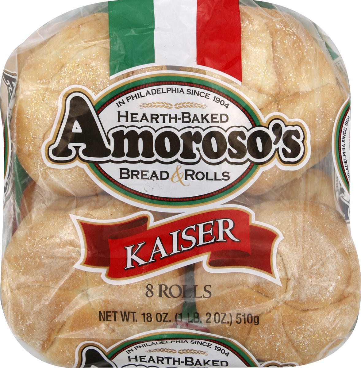 slide 3 of 5, Amoroso's Sliced Kaiser Bread, 18 oz