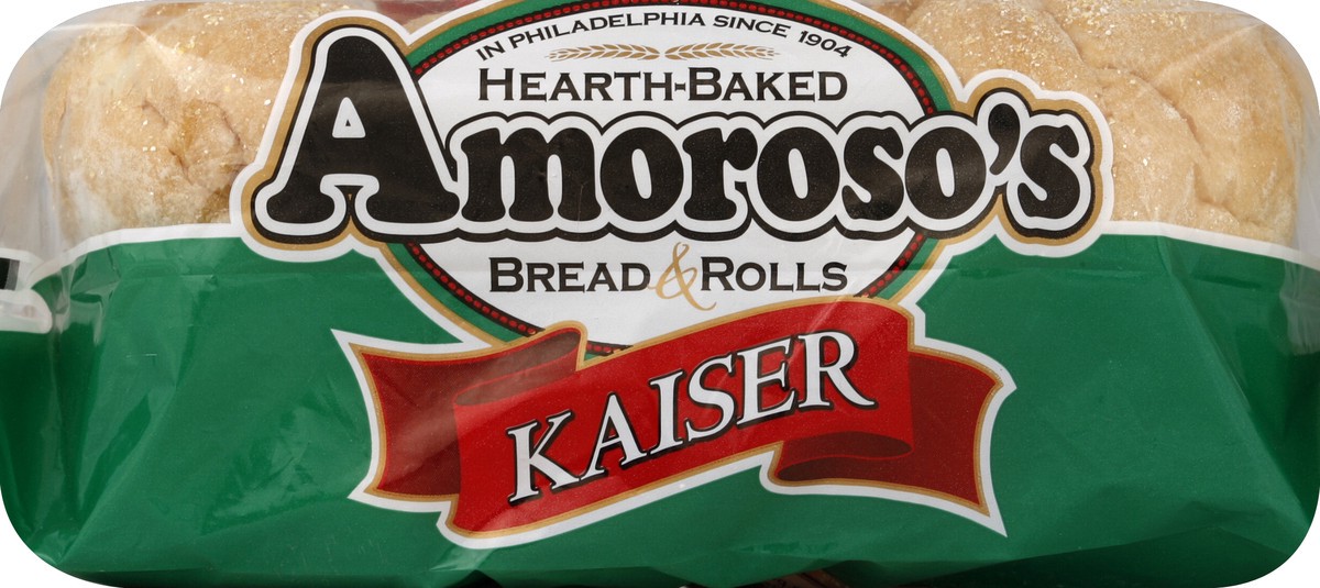 slide 4 of 5, Amoroso's Sliced Kaiser Bread, 18 oz