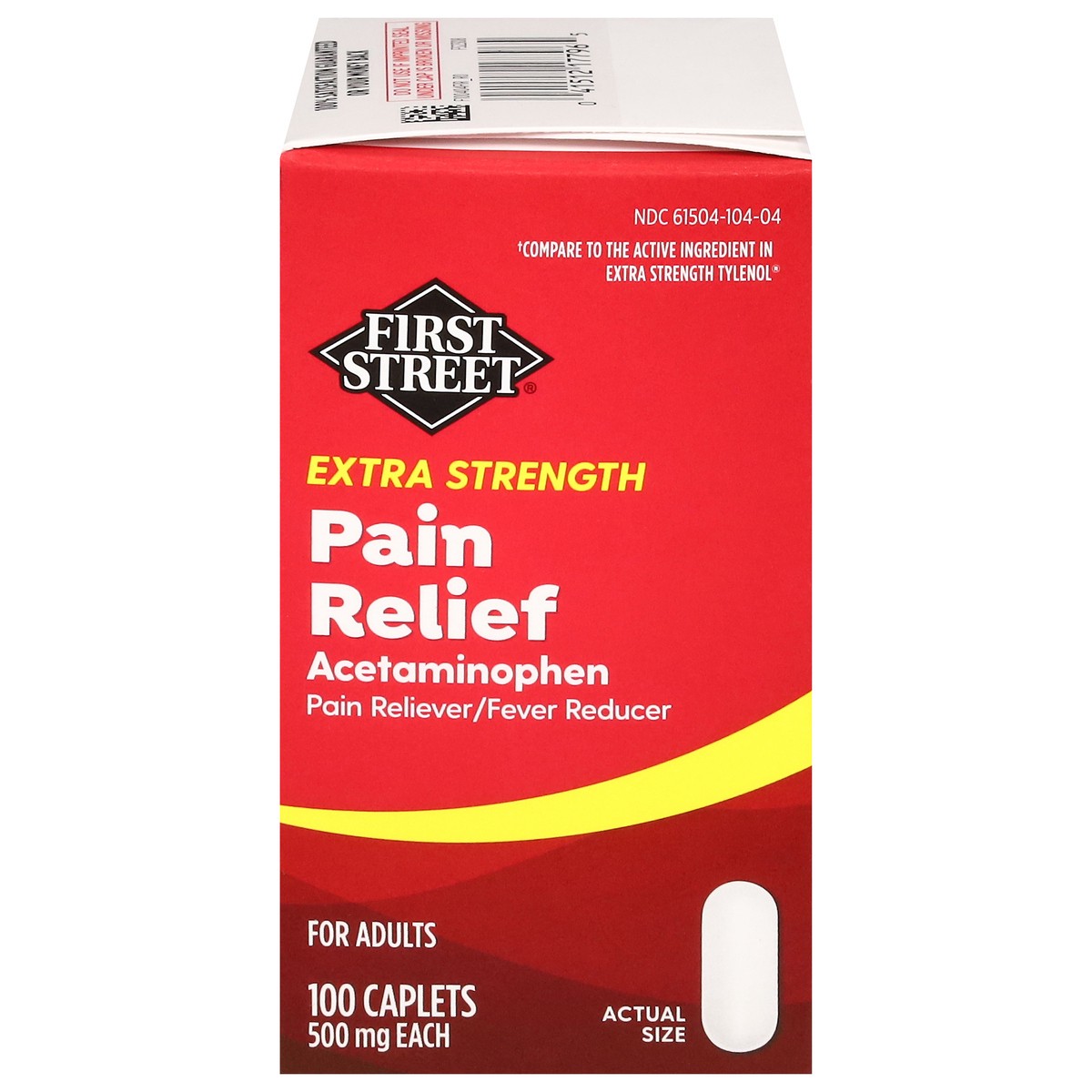 slide 2 of 16, First Street Fs Pain Rel Ex Str Cplt Comp Tylenol, 100 ct