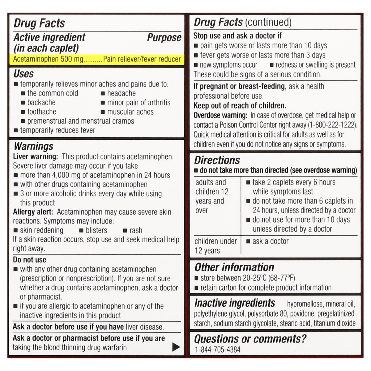 slide 11 of 16, First Street Fs Pain Rel Ex Str Cplt Comp Tylenol, 100 ct