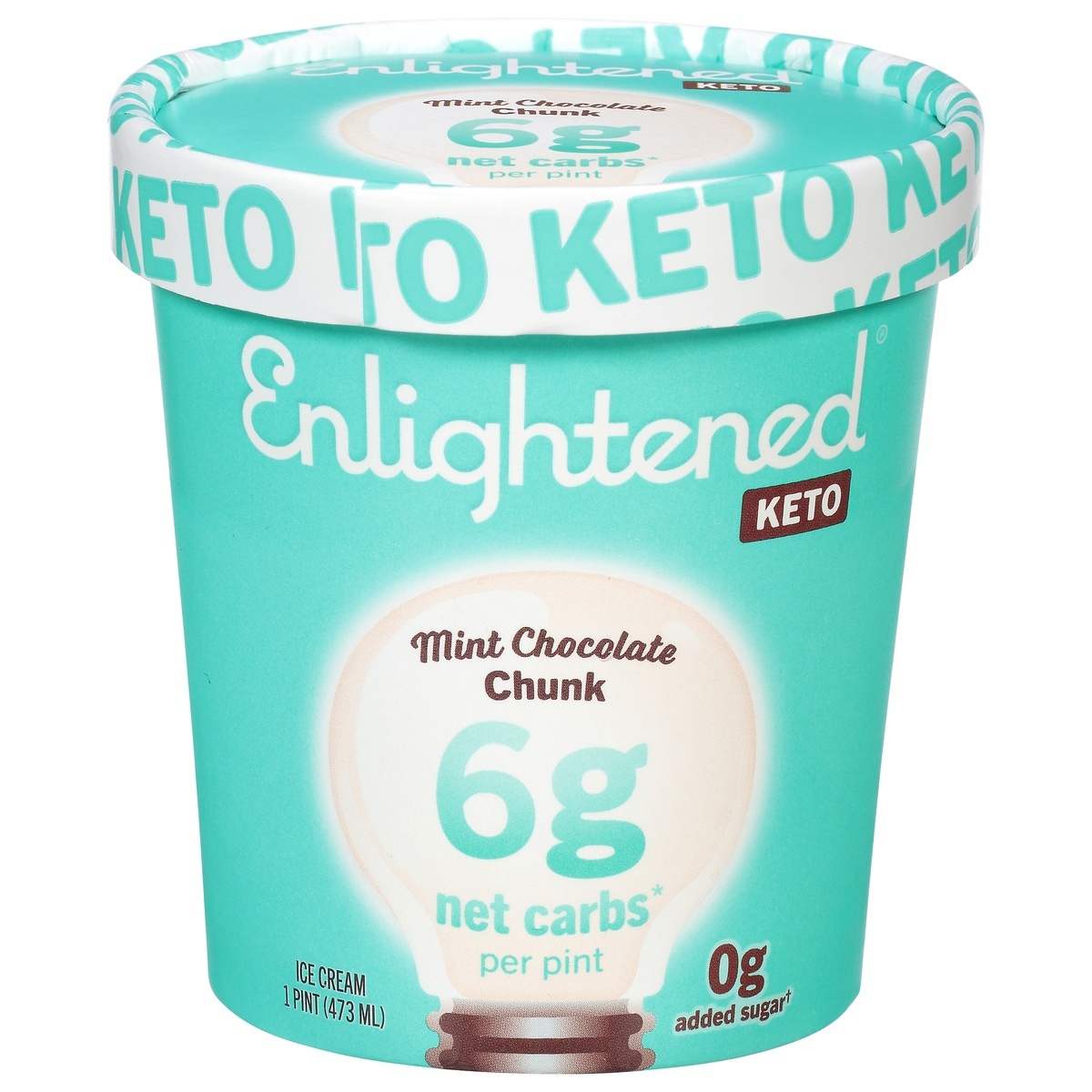 slide 1 of 1, Enlightened French Mint Chocolate Chunk Ice Cream 16 fl oz, 16 fl oz