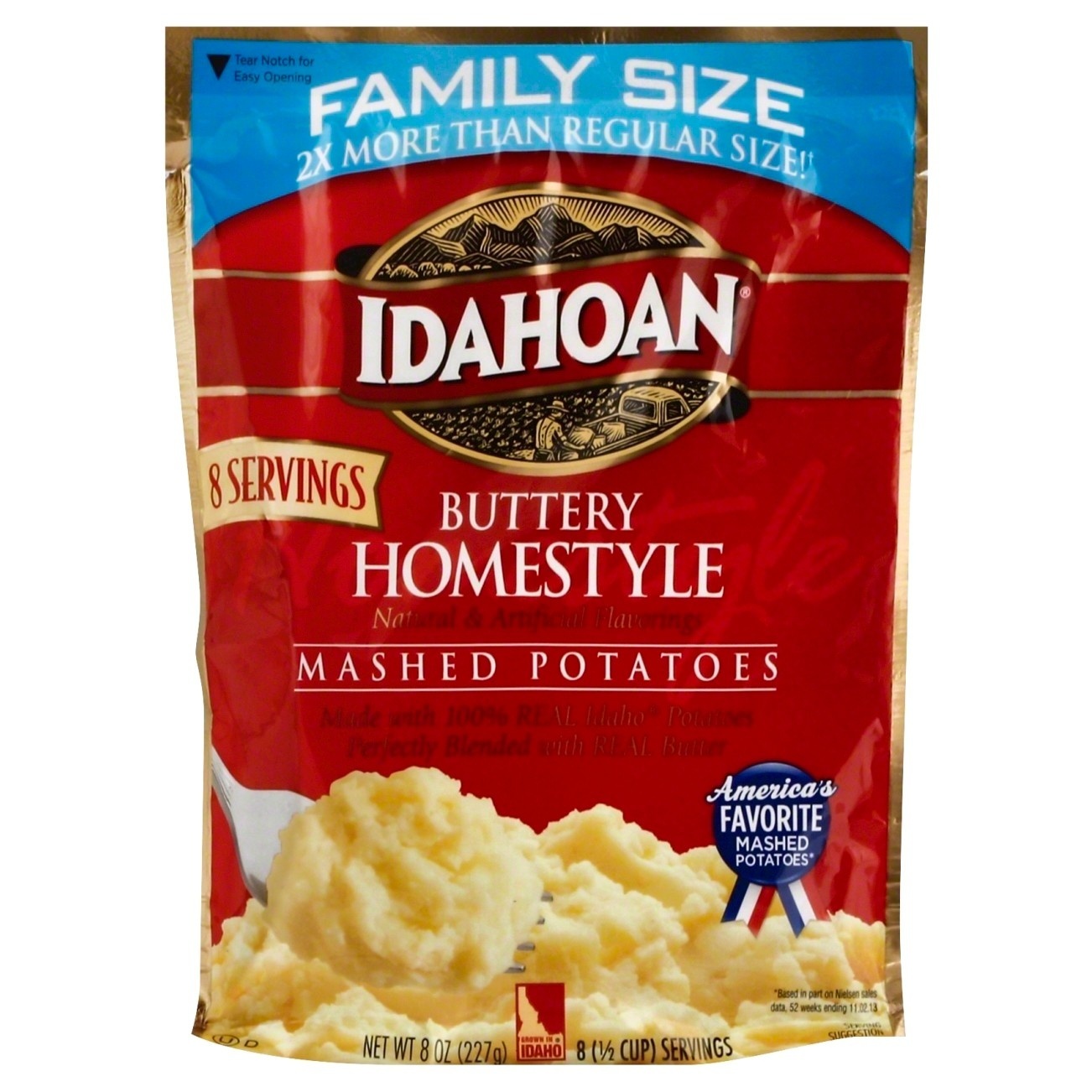 Idahoan Buttery Homestyle Mashed Potatoes – 4 Oz (4 Pack), Gluten Free