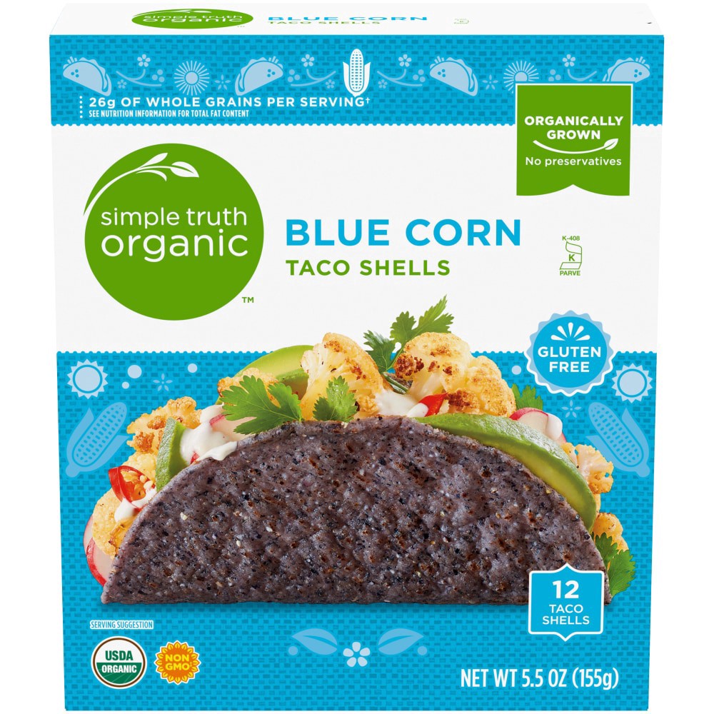 slide 1 of 5, Simple Truth Organic Blue Corn Taco Shells, 5.5 oz