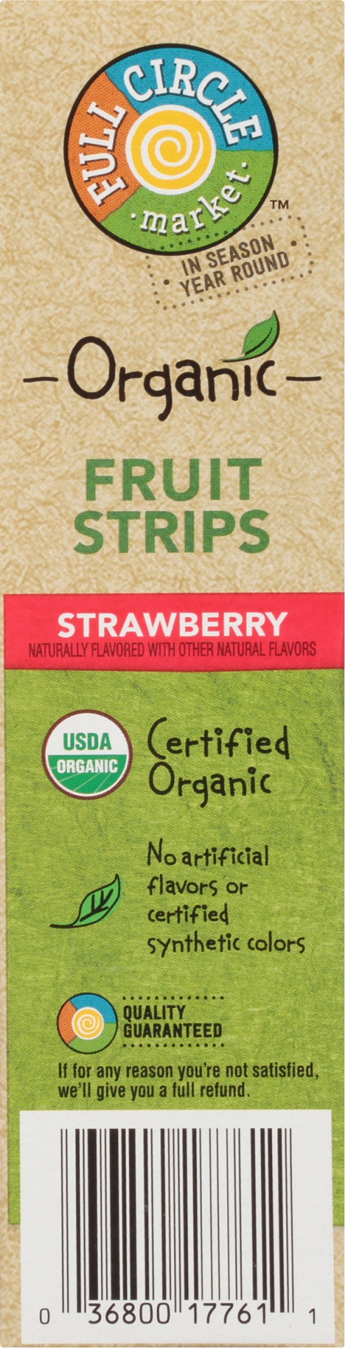 slide 3 of 6, Full Circle Market Strawberry Real Fruit Strips, 8 ct; 4 oz