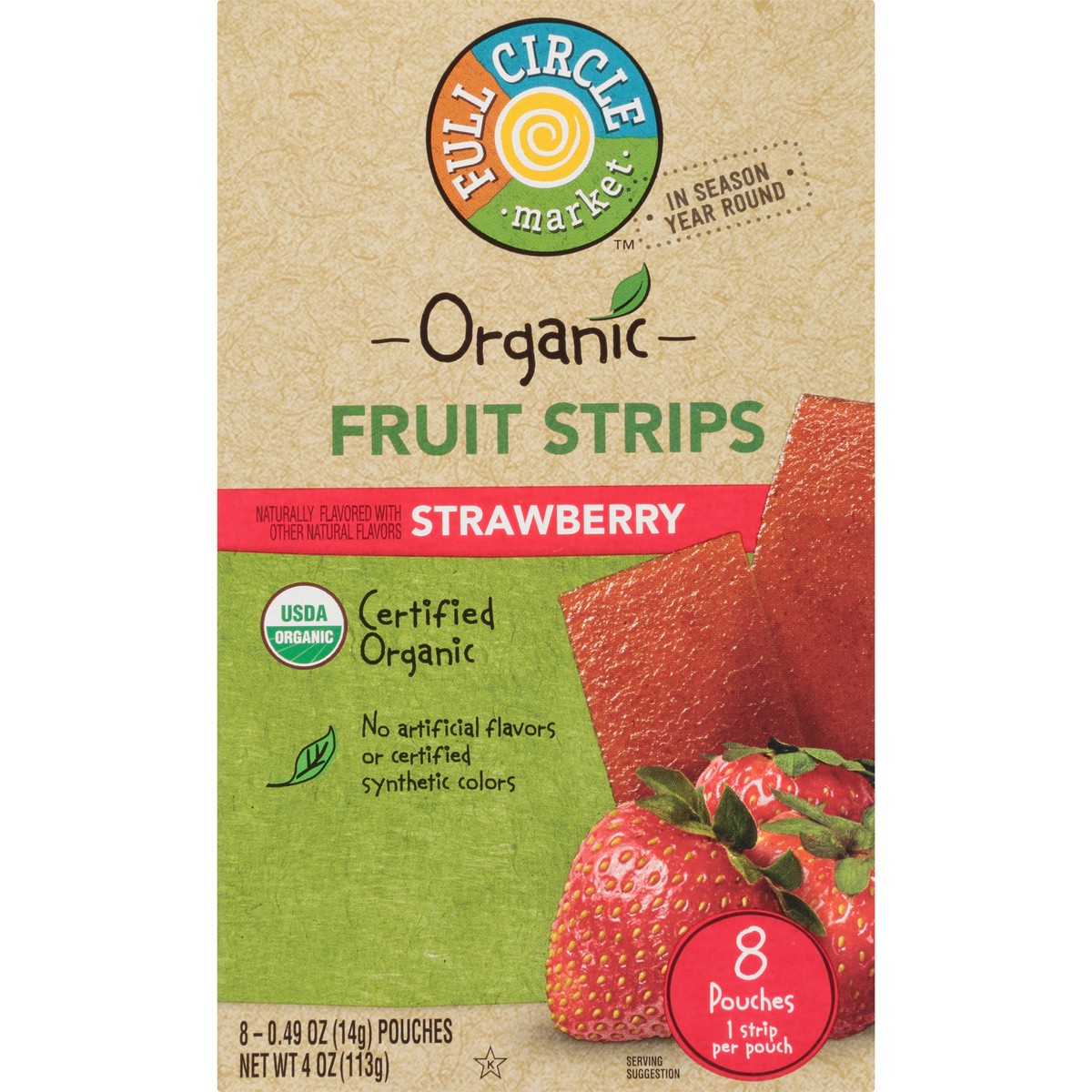 slide 9 of 15, Full Circle Market Strawberry Fruit Strips, 4 oz