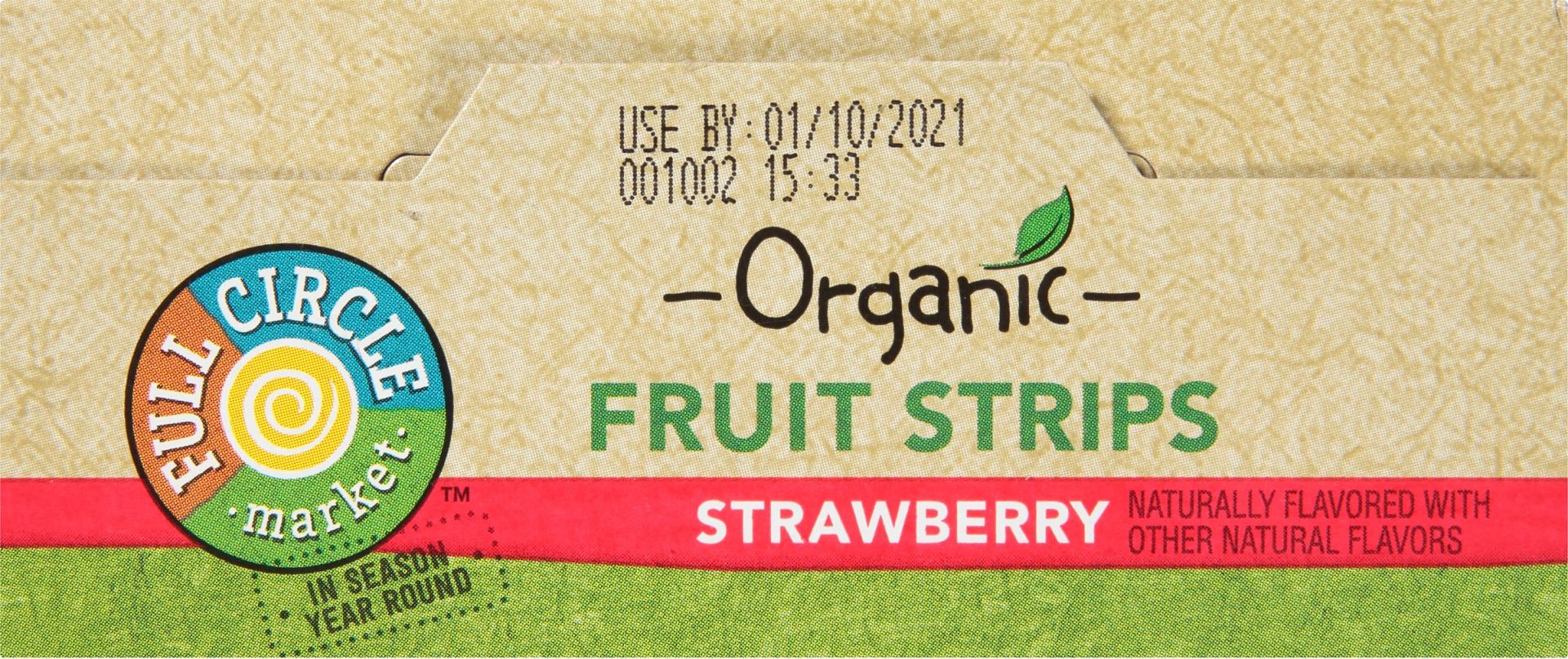 slide 6 of 6, Full Circle Market Strawberry Real Fruit Strips, 8 ct; 4 oz