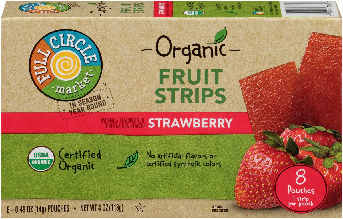 slide 7 of 15, Full Circle Market Strawberry Fruit Strips, 4 oz