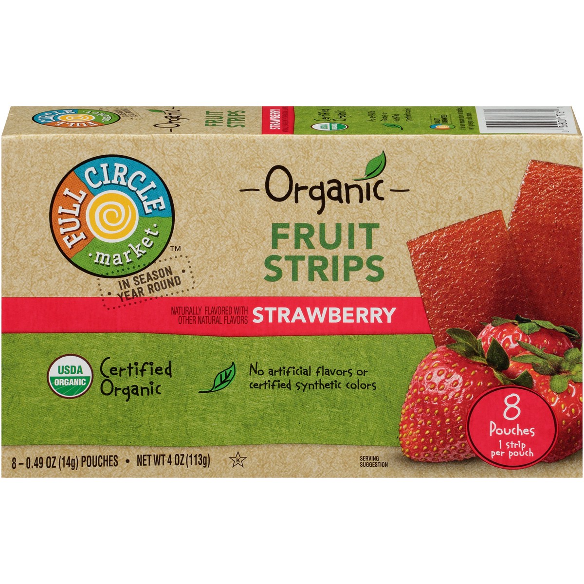 slide 1 of 15, Full Circle Market Strawberry Fruit Strips, 4 oz