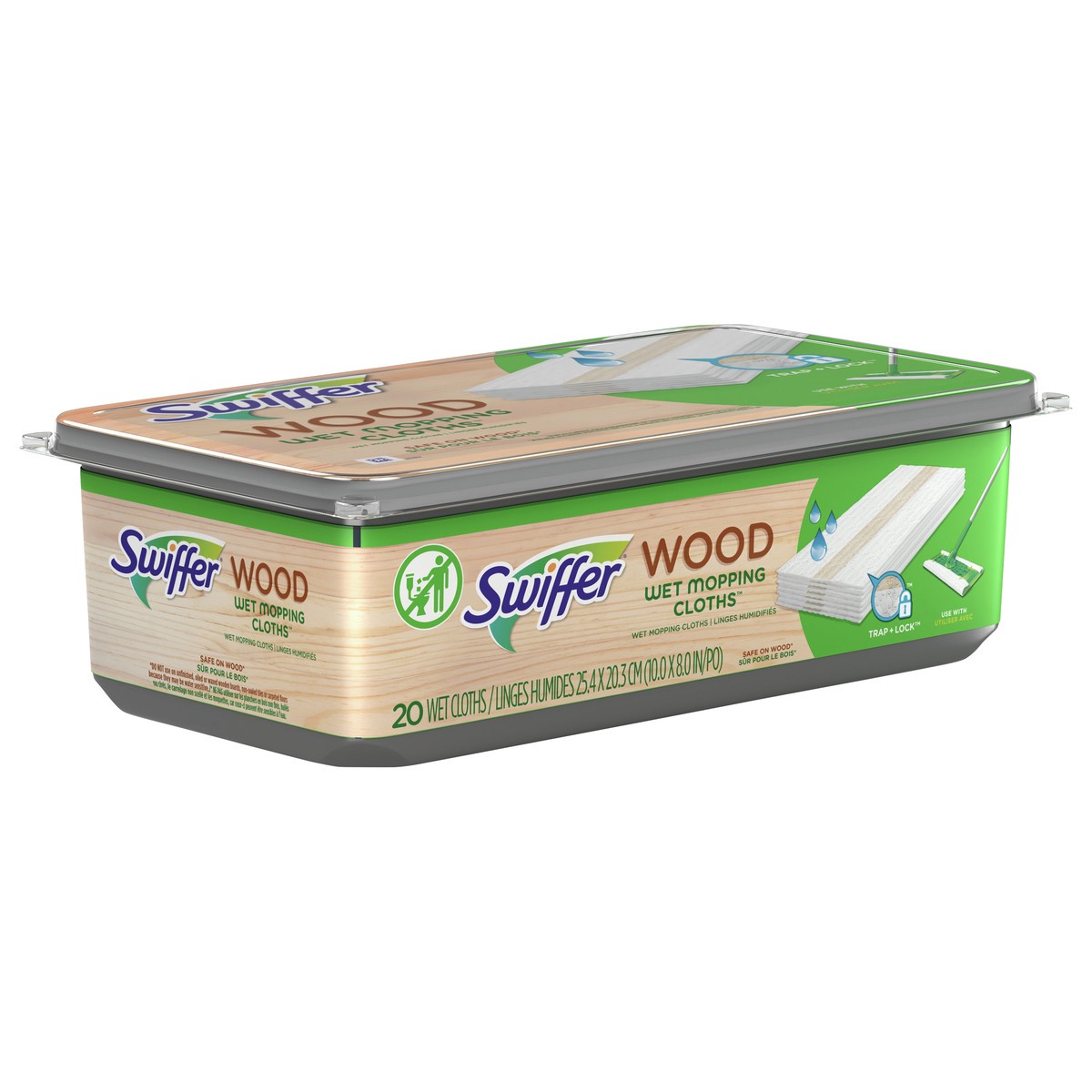 slide 4 of 4, Swiffer Heavy Duty Mop Wet Multi-Surface Cloth Refills for Floor Mopping and Cleaning, Hardwood Floor Cleaner, 20 count, 20 ct