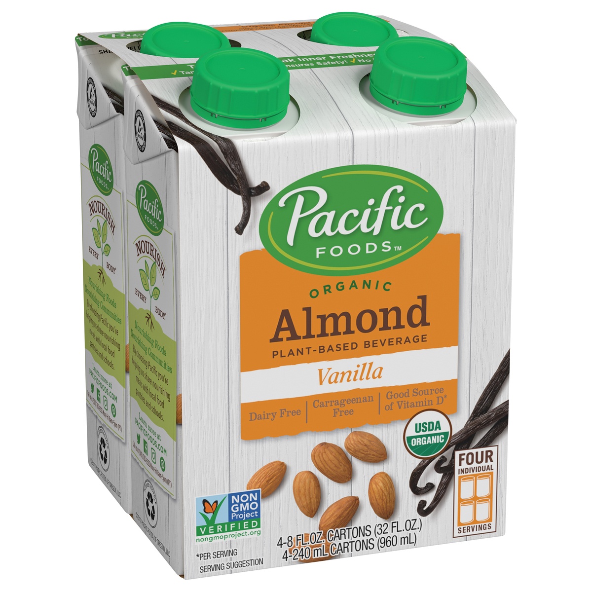slide 2 of 10, Pacific Foods Beverage Almond Organic 4pk, 8 fl oz