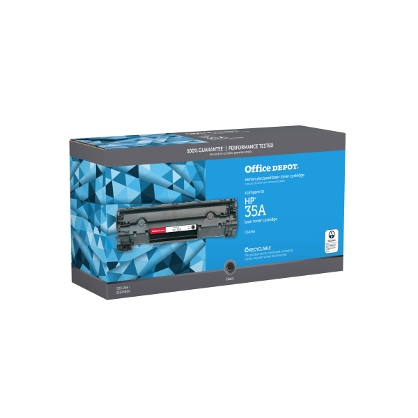 slide 1 of 1, Office Depot Brand Od35A Remanufactured Toner Cartridge Replacement For Hp 35A Black, 1 ct