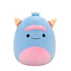 Squishmallows 12" Sky Blue Monster With Peach Unibrow and Belly