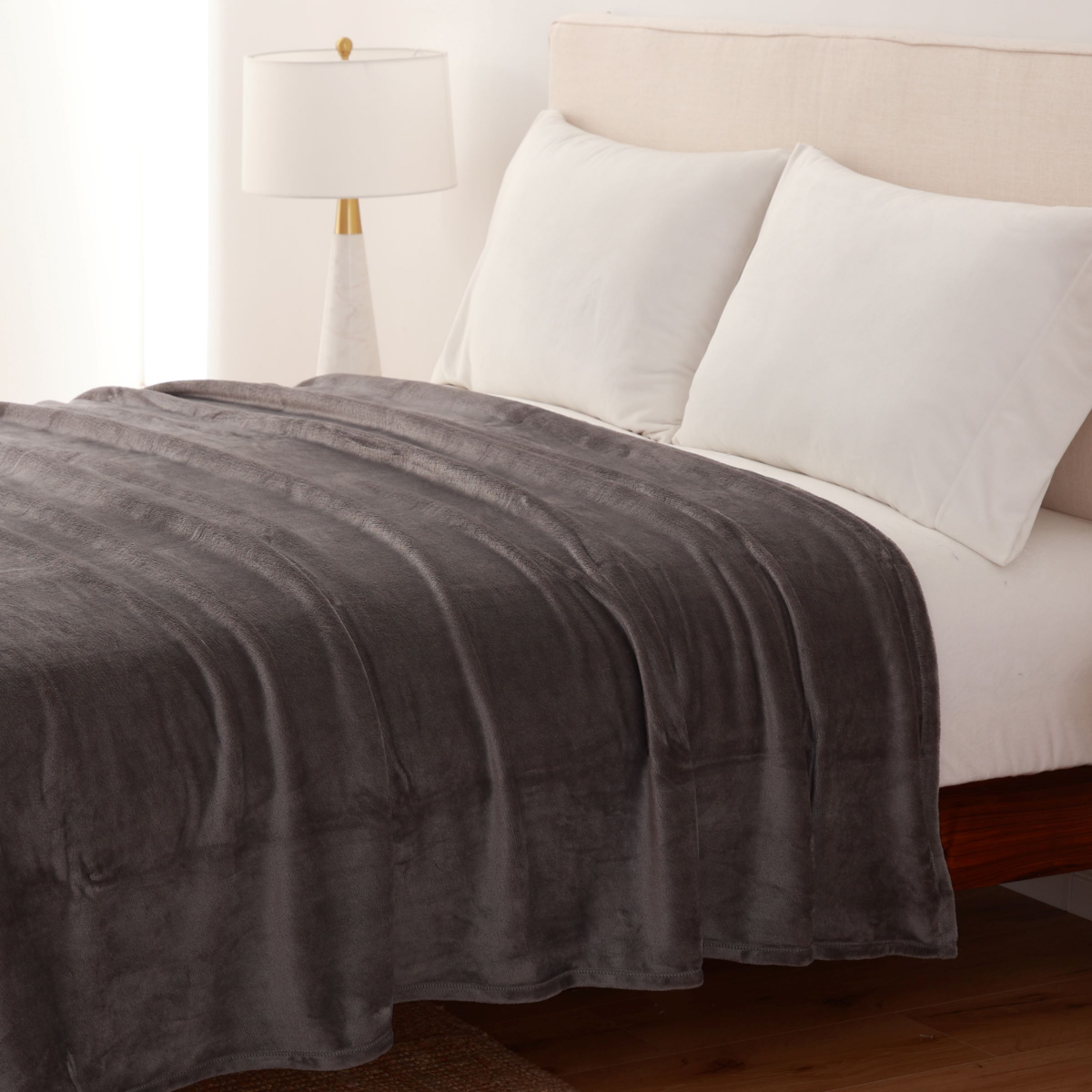 slide 8 of 13, Berkshire Perfect Touch Blanket K Grey Lake, 1 ct