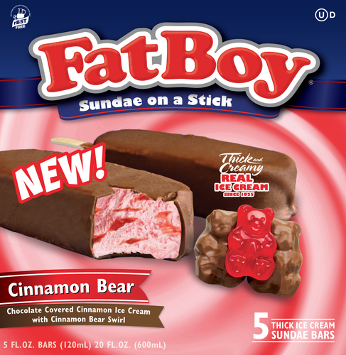 slide 1 of 1, Fat Boy Chocolate Covered Cinnamon Bear, 5 ct