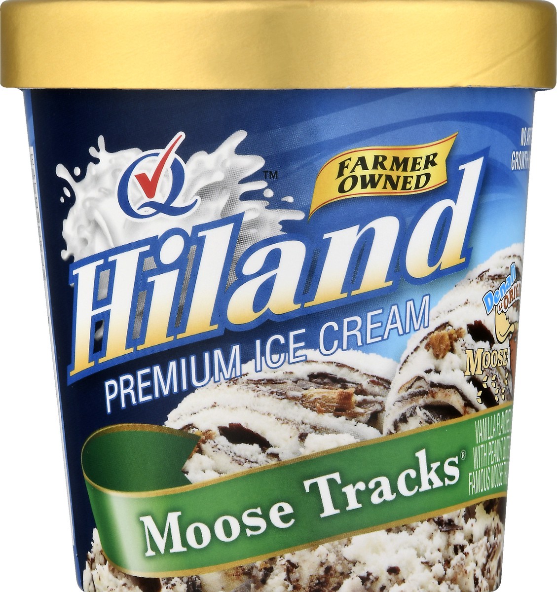 slide 1 of 13, Hiland Dairy Premium Moose Tracks Ice Cream 1 pt, 1 pint