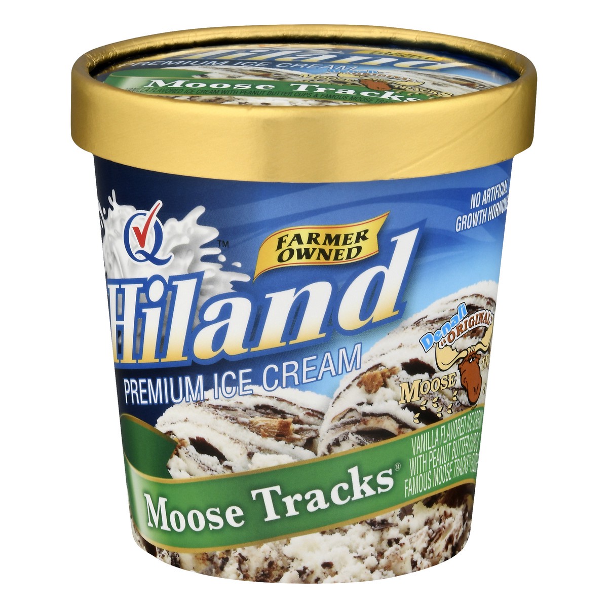 slide 10 of 13, Hiland Dairy Premium Moose Tracks Ice Cream 1 pt, 1 pint