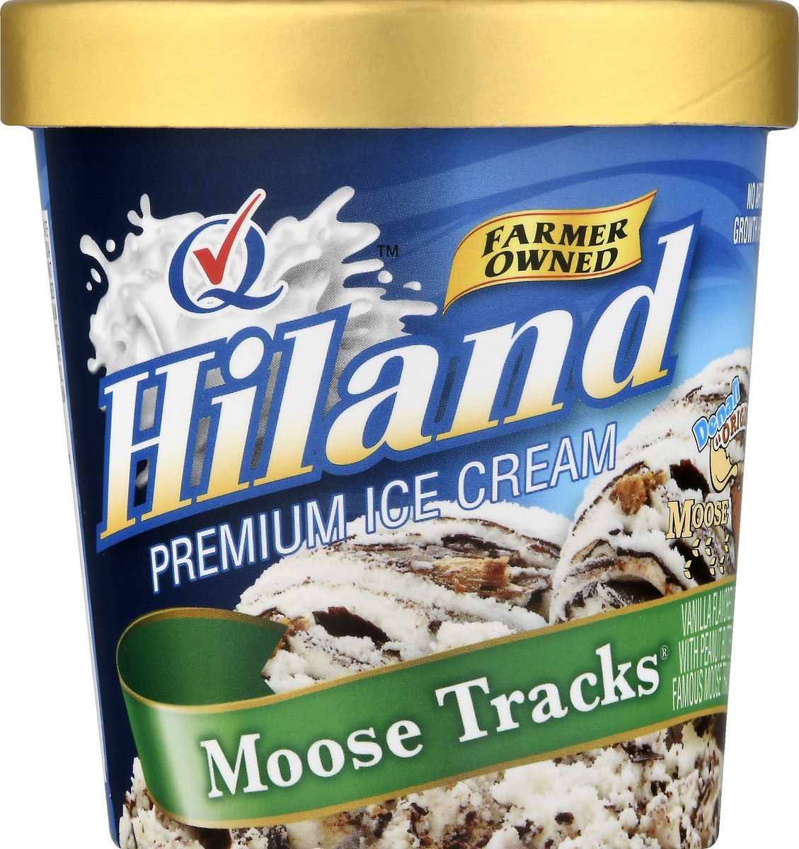 slide 9 of 10, Hiland Dairy Moose Tracks Ice Cream, 16 fl oz