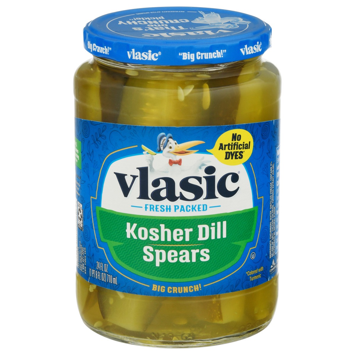 slide 1 of 5, Vlasic Kosher Dill Spears Pickles 24 fl oz, 24 fl oz