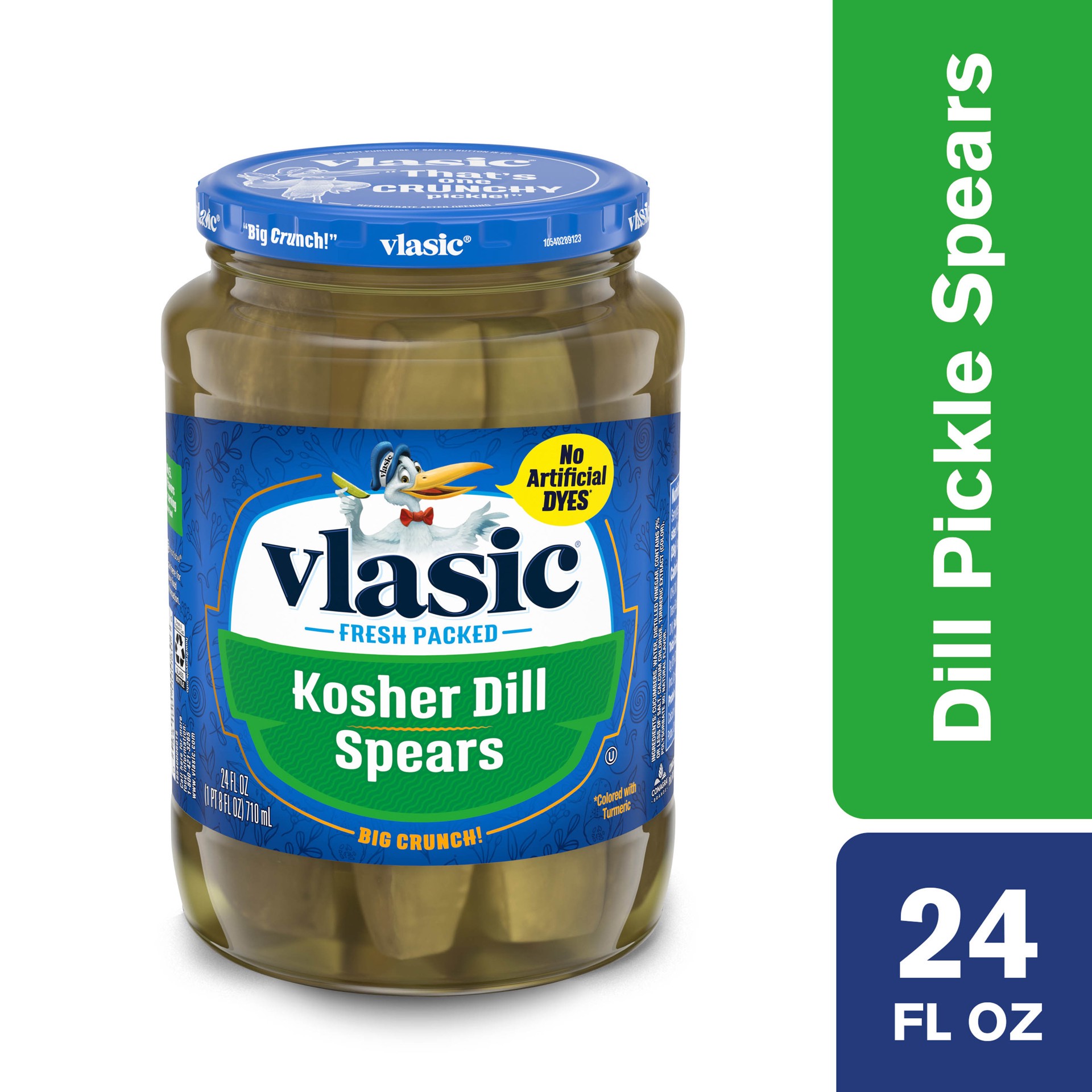 slide 1 of 5, Vlasic Kosher Dill Spears Pickles 24 fl oz, 24 fl oz