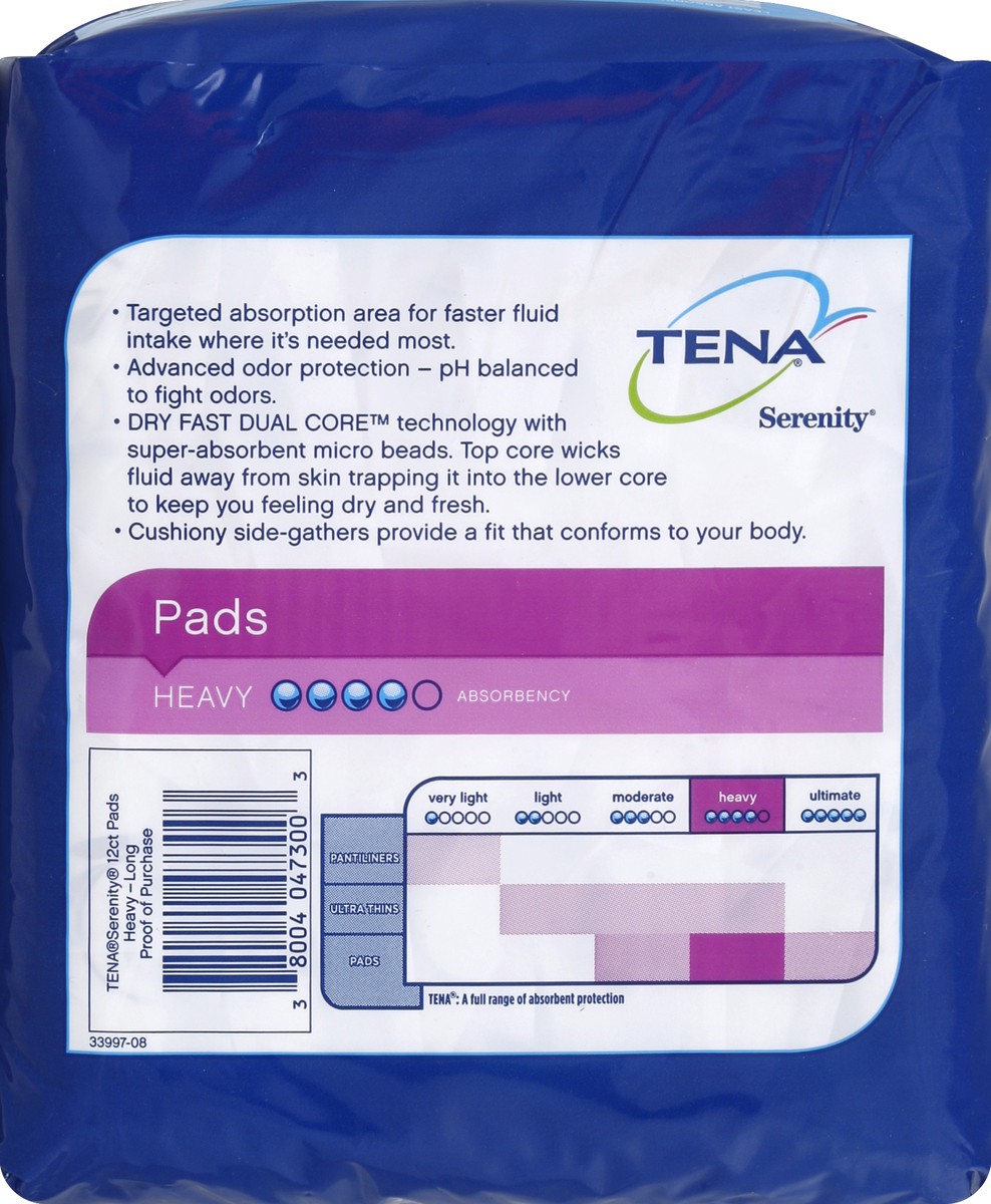 slide 4 of 6, Tena Pads 12 ea, 12 ct