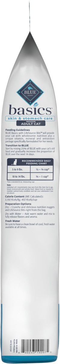 slide 5 of 8, Blue Buffalo Blue Basics Adult Grain-Free Fish and Potato Recipe Dry Cat Food, 11 lb