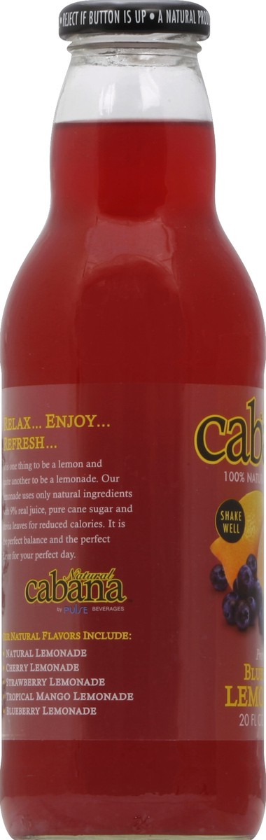 slide 3 of 4, Cabana Natural Cabana Premium Blueberry Lemonade, 20 oz