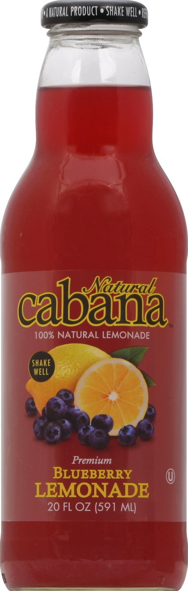 slide 4 of 4, Cabana Natural Cabana Premium Blueberry Lemonade, 20 oz