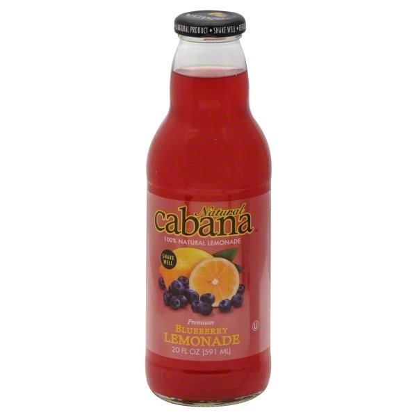 slide 1 of 4, Cabana Natural Cabana Premium Blueberry Lemonade, 20 oz