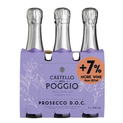 Castello Del Poggio Prosecco 3pk, 200ml