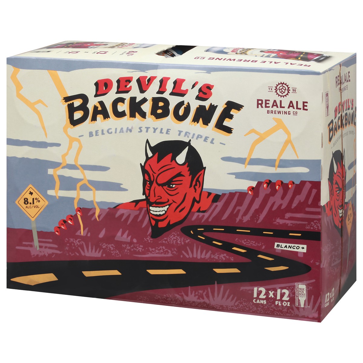 slide 2 of 11, Real Ale Brewing Co Belgian Style Tripel Devil's Backbone Beer 12-12 fl oz Cans, 12 ct
