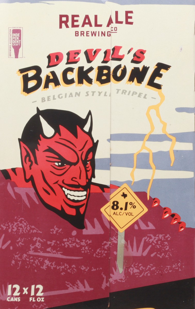 slide 10 of 11, Real Ale Brewing Co Belgian Style Tripel Devil's Backbone Beer 12-12 fl oz Cans, 12 ct