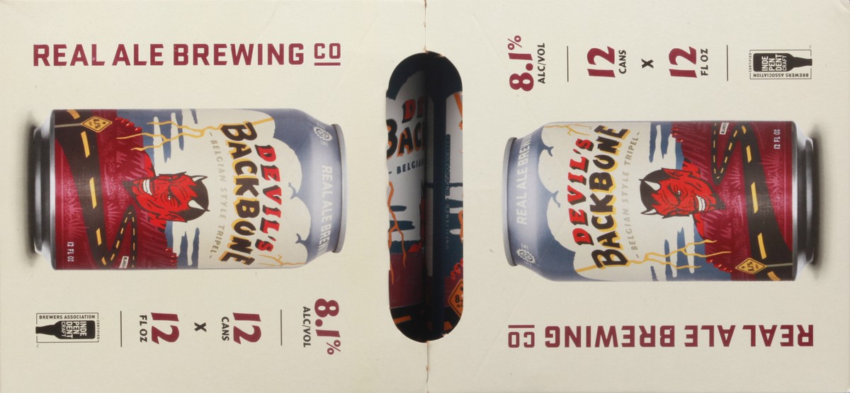 slide 7 of 11, Real Ale Brewing Co Belgian Style Tripel Devil's Backbone Beer 12-12 fl oz Cans, 12 ct