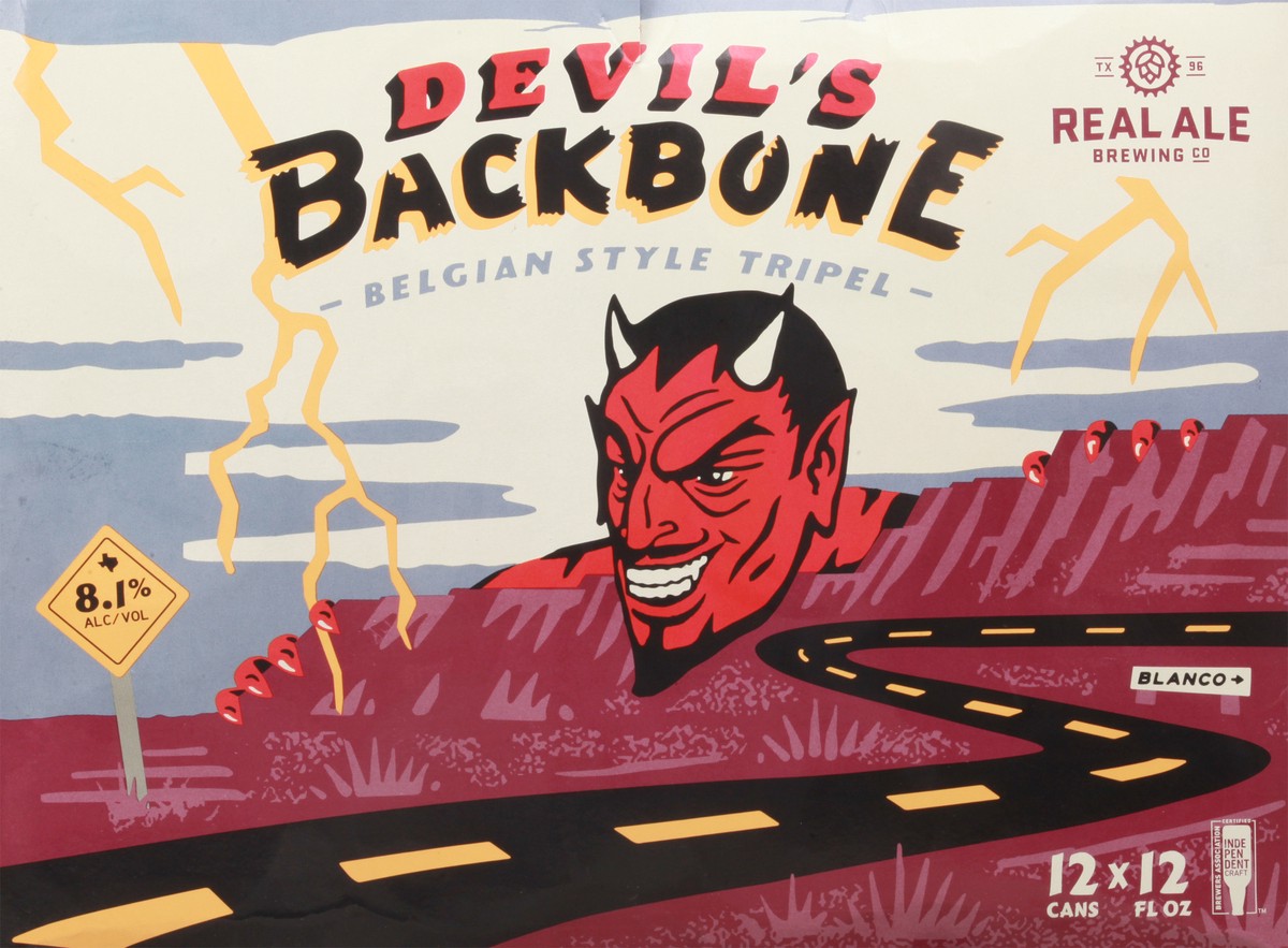 slide 11 of 11, Real Ale Brewing Co Belgian Style Tripel Devil's Backbone Beer 12-12 fl oz Cans, 12 ct