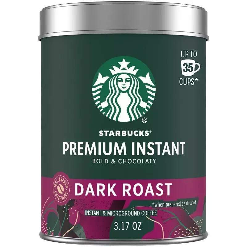slide 1 of 8, Starbucks Premium Instant Coffee, Dark Roast, 100% Arabica Beans- 3.17 oz, 3.17 oz