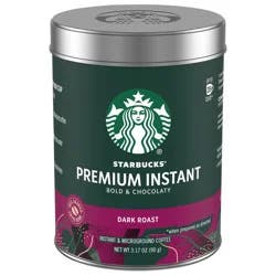 Starbucks Premium Instant Coffee, Dark Roast, 100% Arabica Beans- 3.17 oz