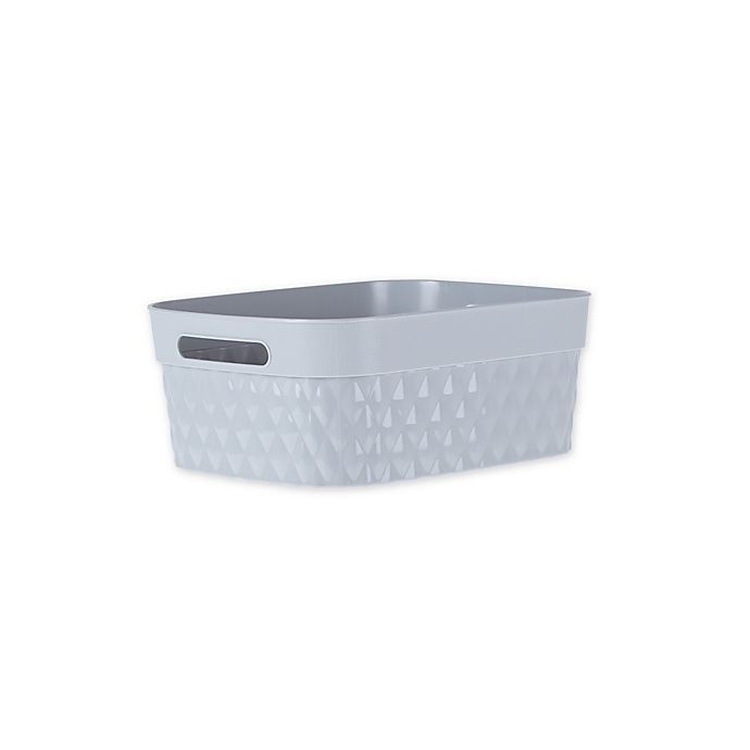 slide 1 of 1, Starplast Small Rectangular Quilted Flex Storage Basket - Grey, 1 ct