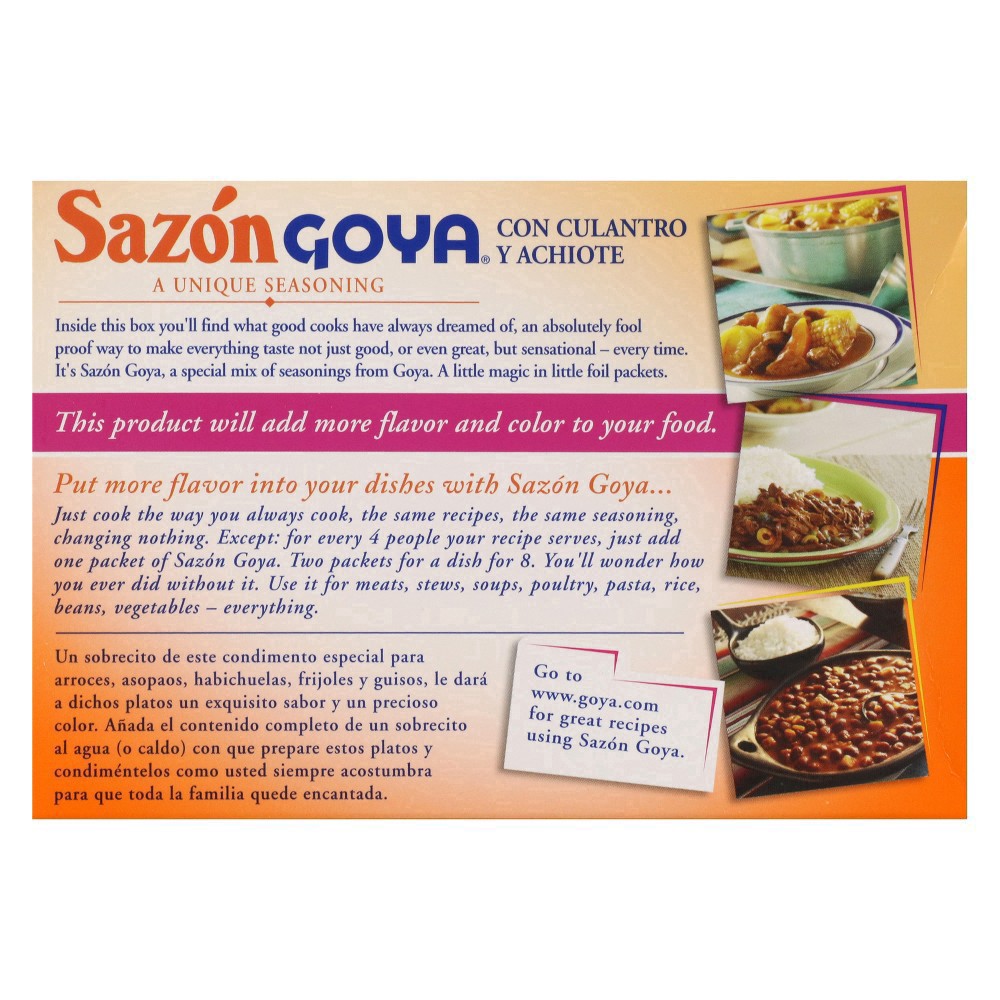 slide 22 of 33, Sazon Goya Seasoning with Coriander & Annatto 20 ea, 3.52 oz