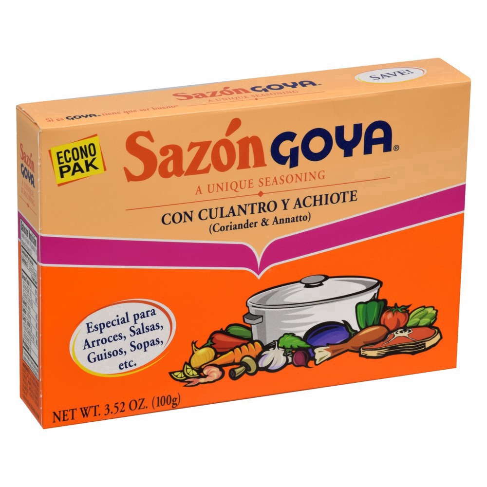 slide 28 of 33, Sazon Goya Seasoning with Coriander & Annatto 20 ea, 3.52 oz