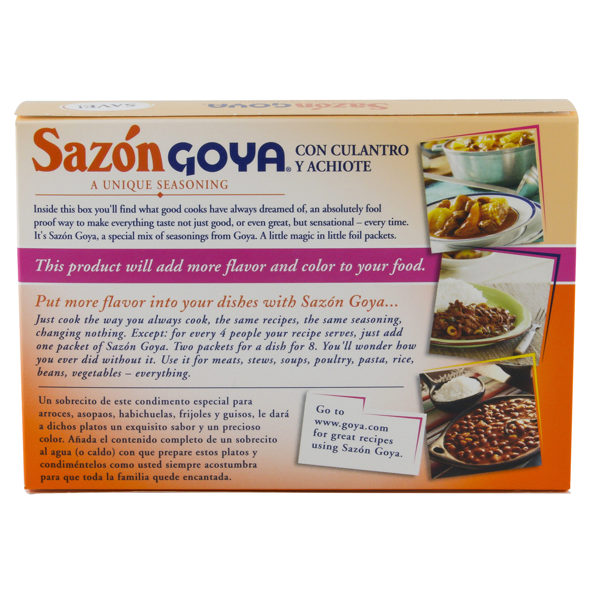 slide 29 of 33, Sazon Goya Seasoning with Coriander & Annatto 20 ea, 3.52 oz