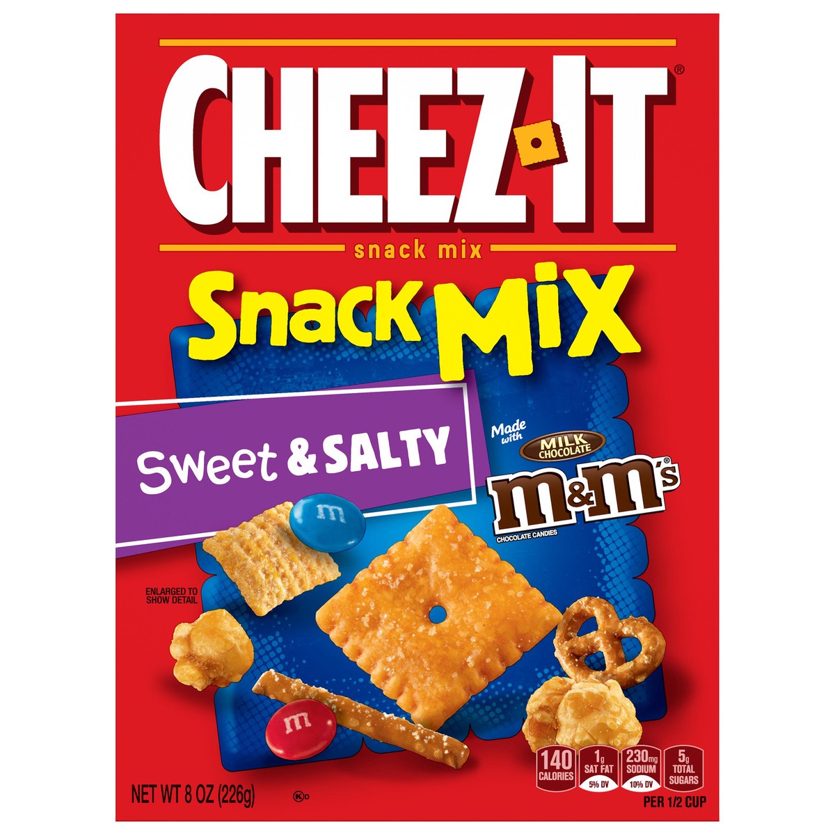 slide 6 of 10, Cheez-It Baked Snack Mix Sweet & Salty with M&Ms, 8 oz, 8 oz