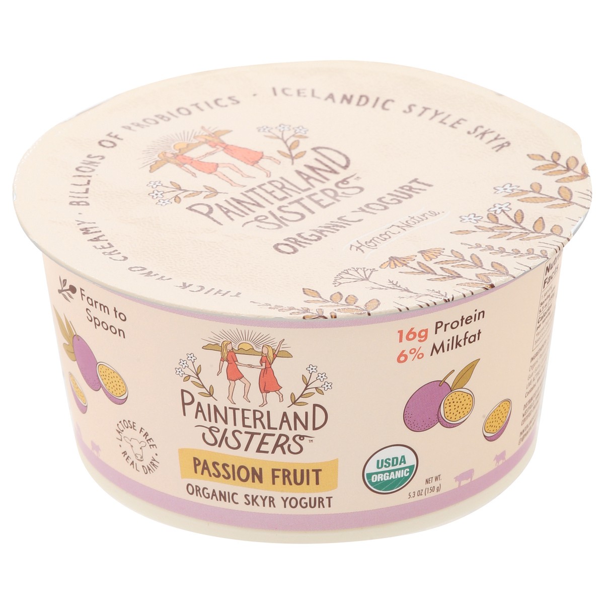 slide 11 of 15, Painterland Sisters Organic Skyr Passion Fruit Yogurt 5.3 oz, 5.3 oz