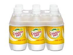 Canada Dry Tonic Water, 10 fl oz plastic bottles, 6 pack