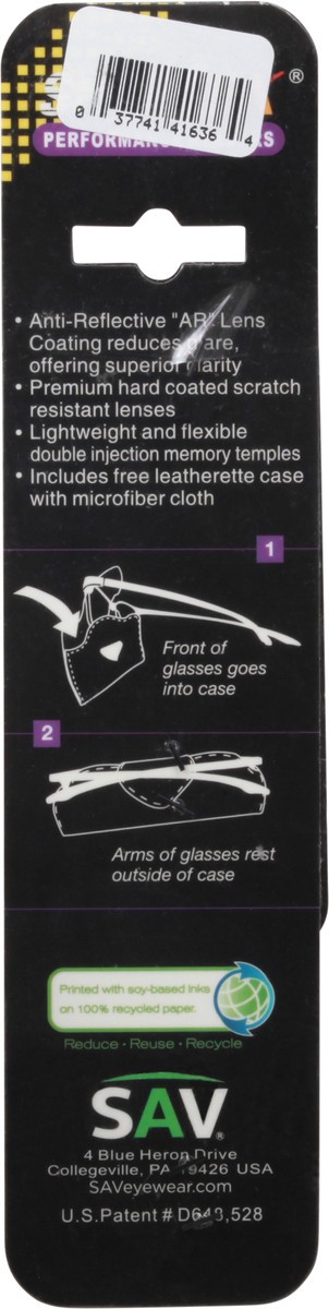 slide 8 of 9, Sportex Performance Readers +2.50 Eyeglasses 1 ea Card, 1 ct