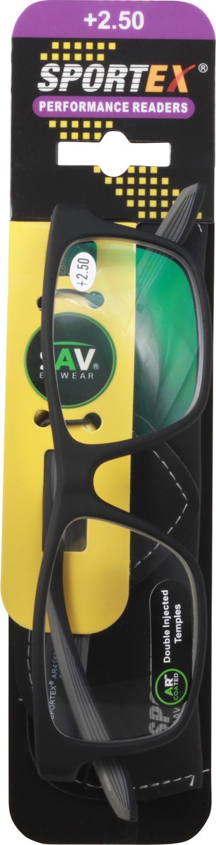 slide 5 of 9, Sportex Performance Readers +2.50 Eyeglasses 1 ea Card, 1 ct