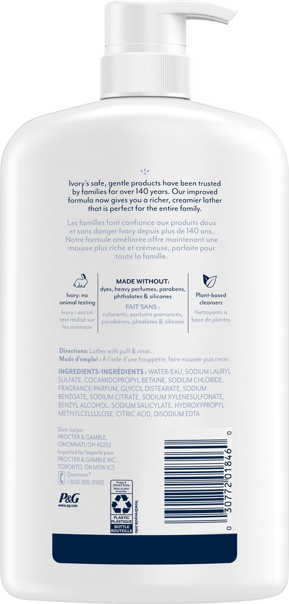 slide 2 of 3, Ivory Gentle Body Wash, Original Scent, 35oz, 35 fl oz