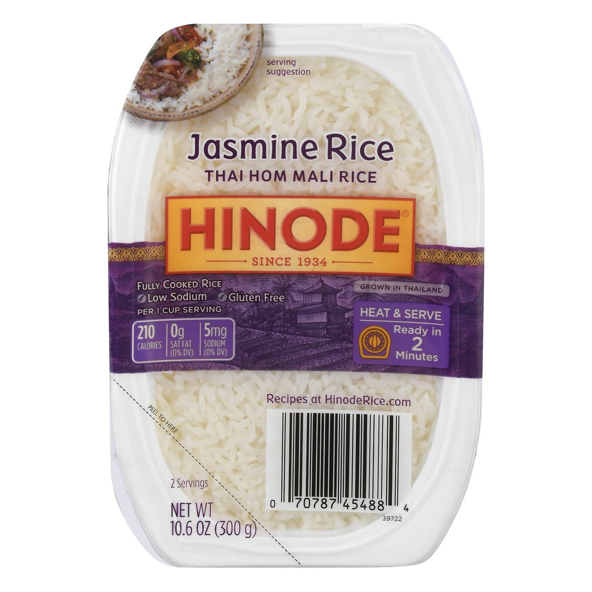 slide 1 of 10, Hinode Heat & Serve Jasmine Rice, 10.6 oz